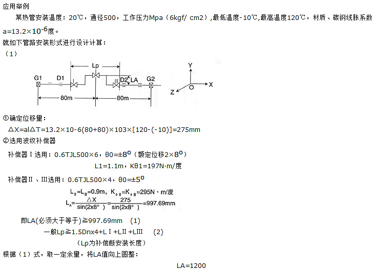 <strong>平面鉸鏈波紋補償器應用舉例</strong>